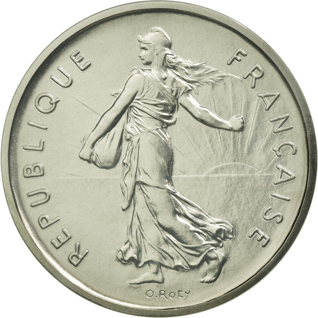 Moneda, Francia, 5 Francs, 1971, FDC, Níquel recubierto de cobre - níquel