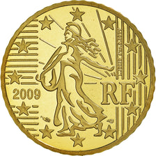 France, 50 Euro Cent, 2009, Paris, Proof, MS(65-70), Brass, KM:1412