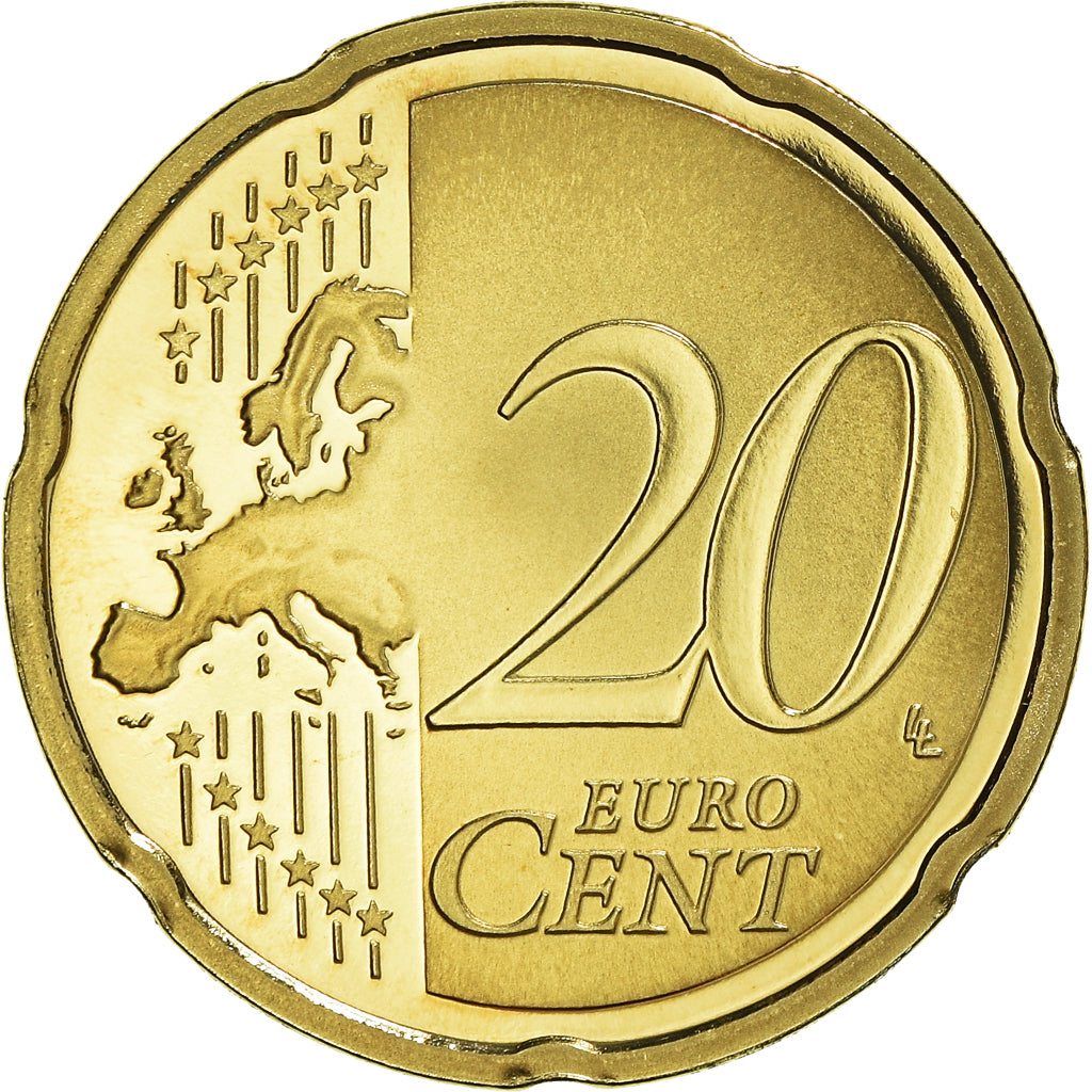 Francja, 20 Euro Cent, 2009, Paris, BE, MS(65-70), Mosiądz, KM:1411