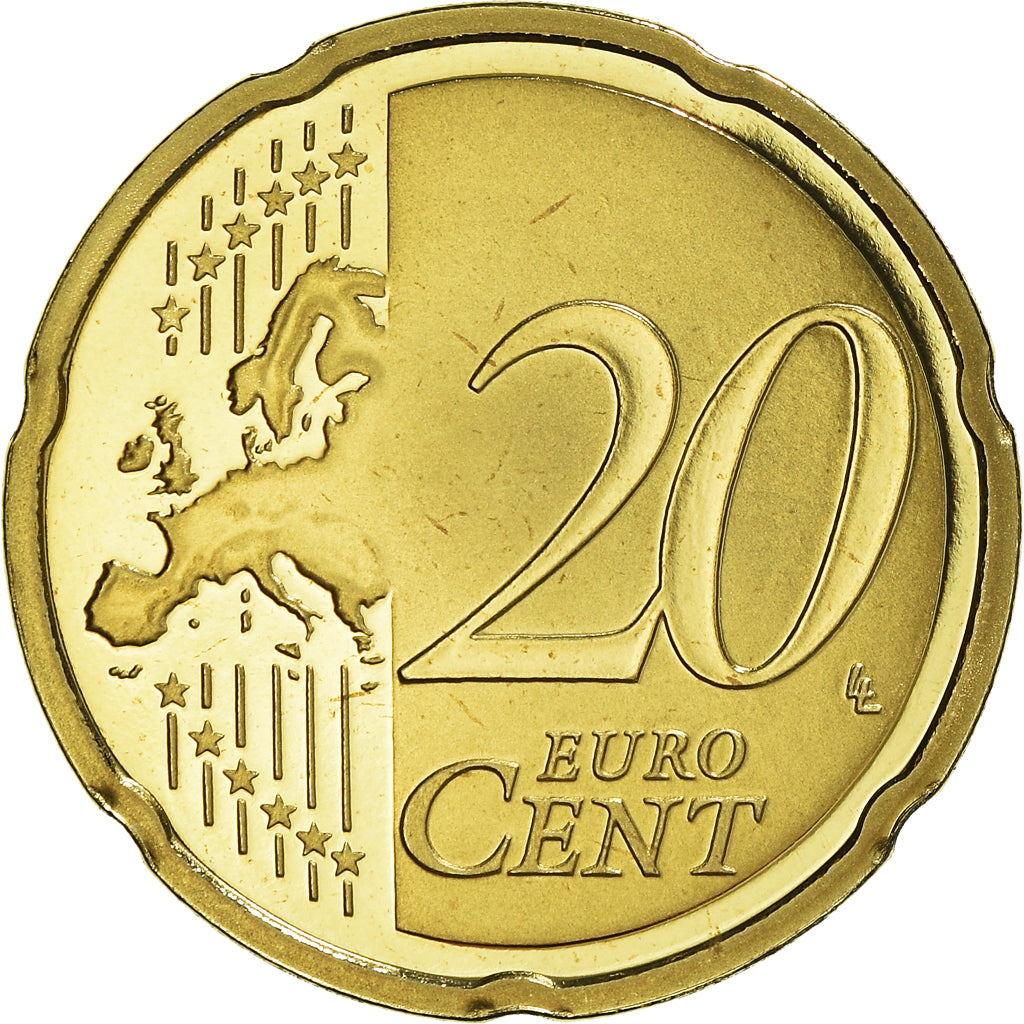 Francja, 20 Euro Cent, 2009, Paris, BE, MS(65-70), Mosiądz, KM:1411
