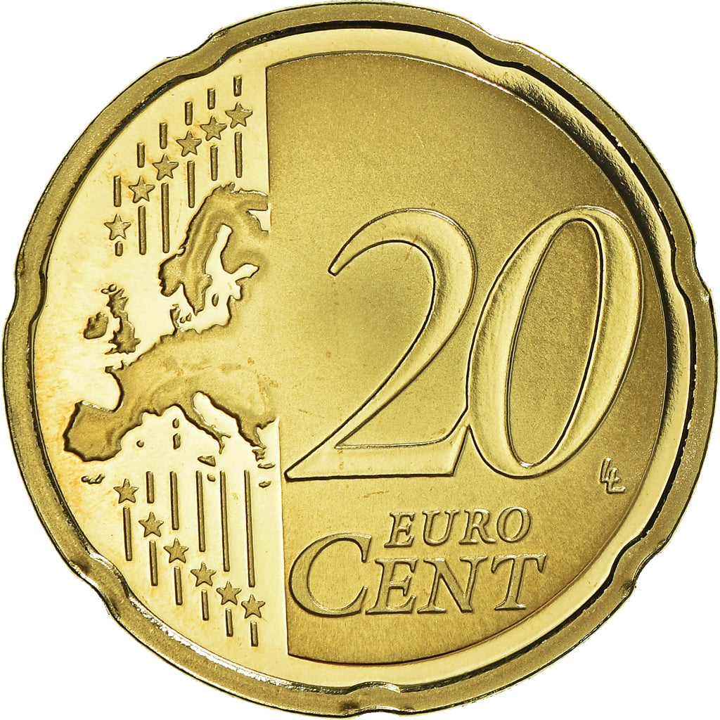 Francja, 20 Euro Cent, 2009, Paris, BE, MS(65-70), Mosiądz, KM:1411