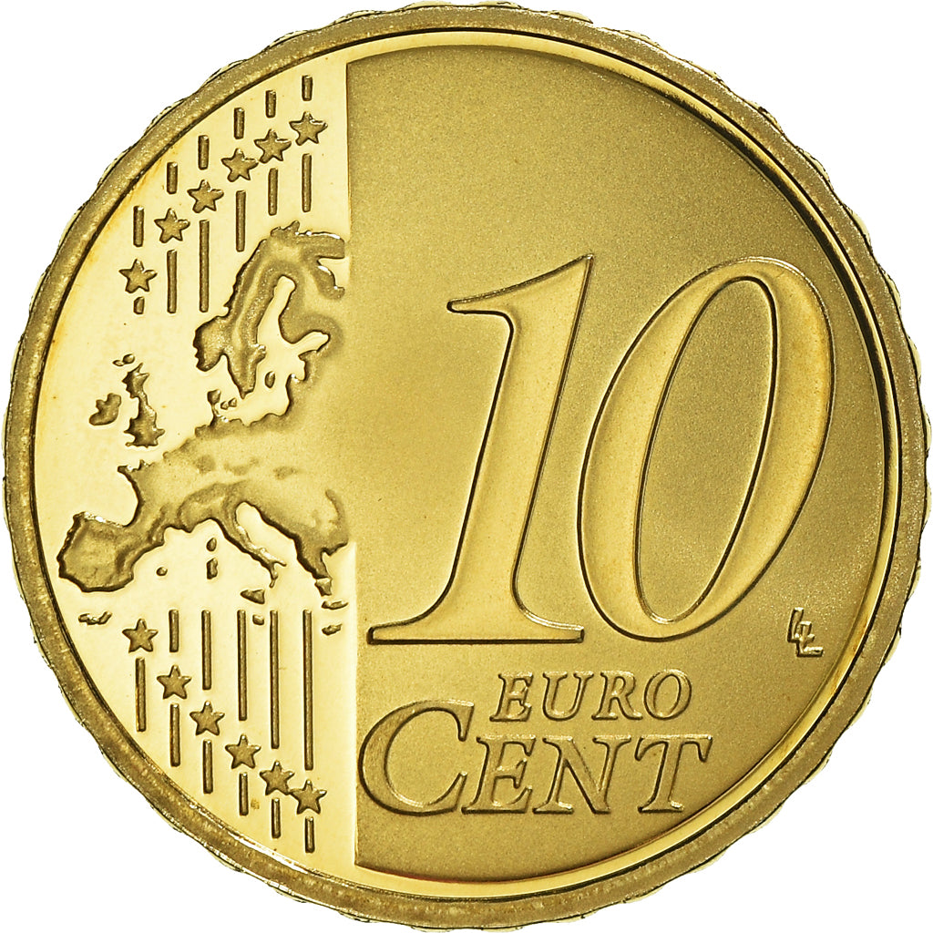 Francja, 10 Euro Cent, 2009, Paris, BE, MS(65-70), Mosiądz, Gadoury:4b.