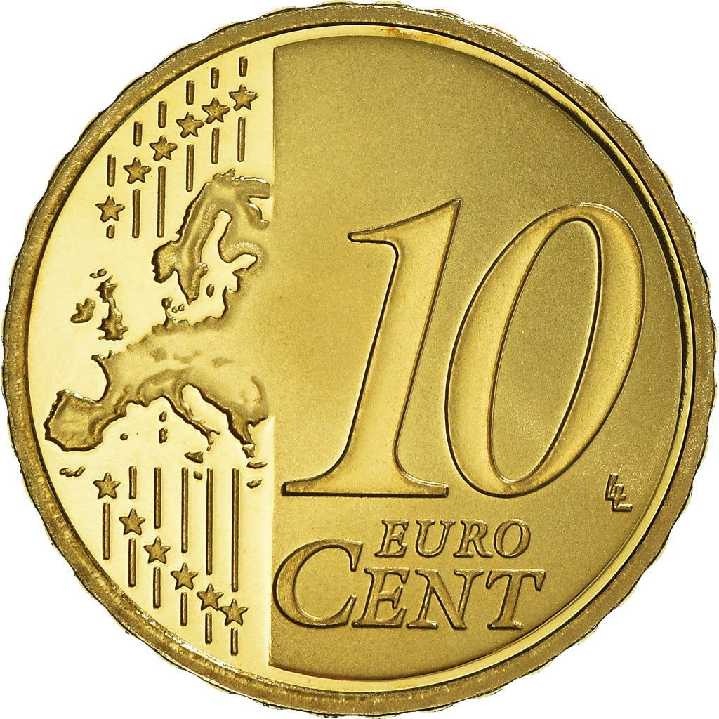 Francja, 10 Euro Cent, 2009, Paris, BE, MS(65-70), Mosiądz, Gadoury:4b.