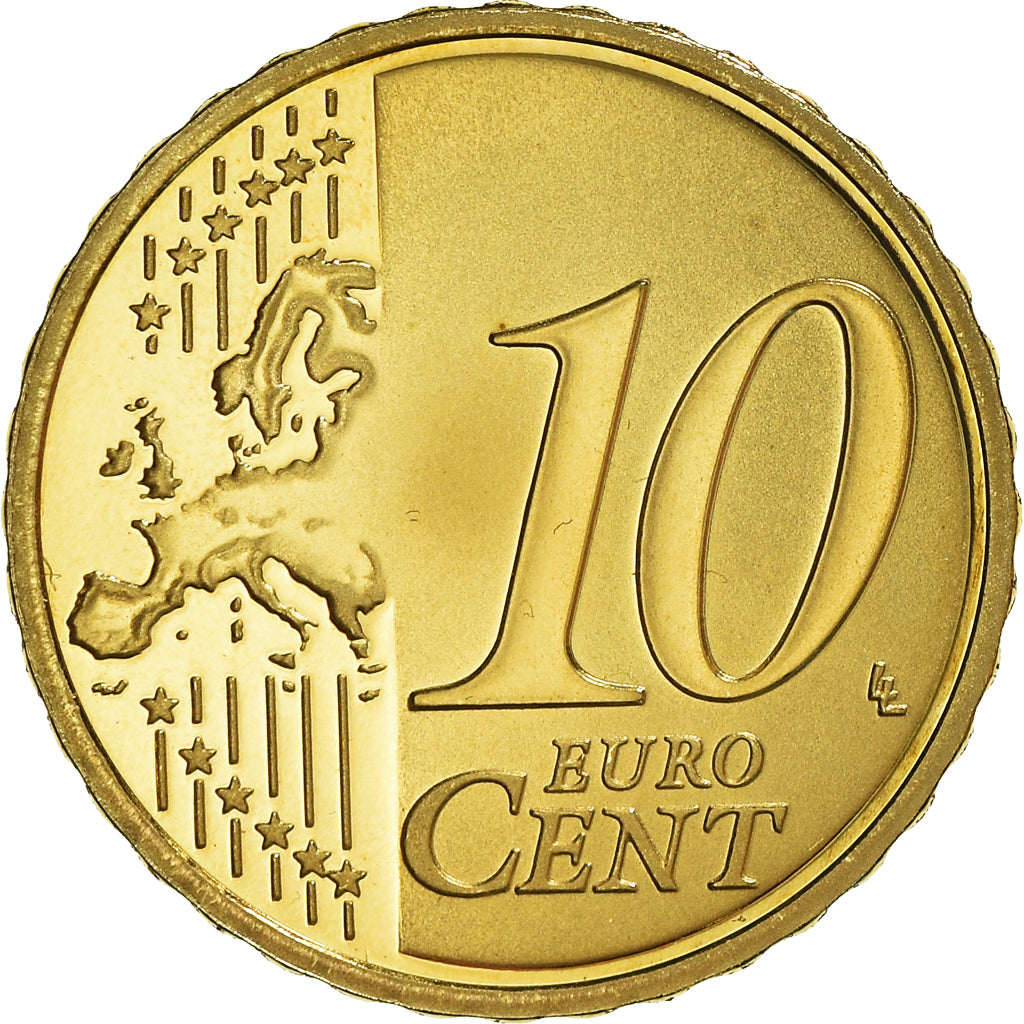 Francja, 10 Euro Cent, 2009, Paris, BE, MS(65-70), Mosiądz, Gadoury:4b.