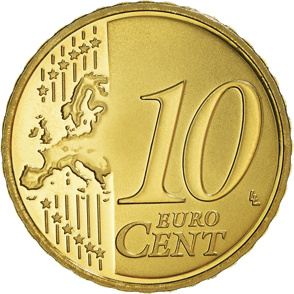 Francja, 10 Euro Cent, 2009, Paris, BE, MS(65-70), Mosiądz, Gadoury:4b.