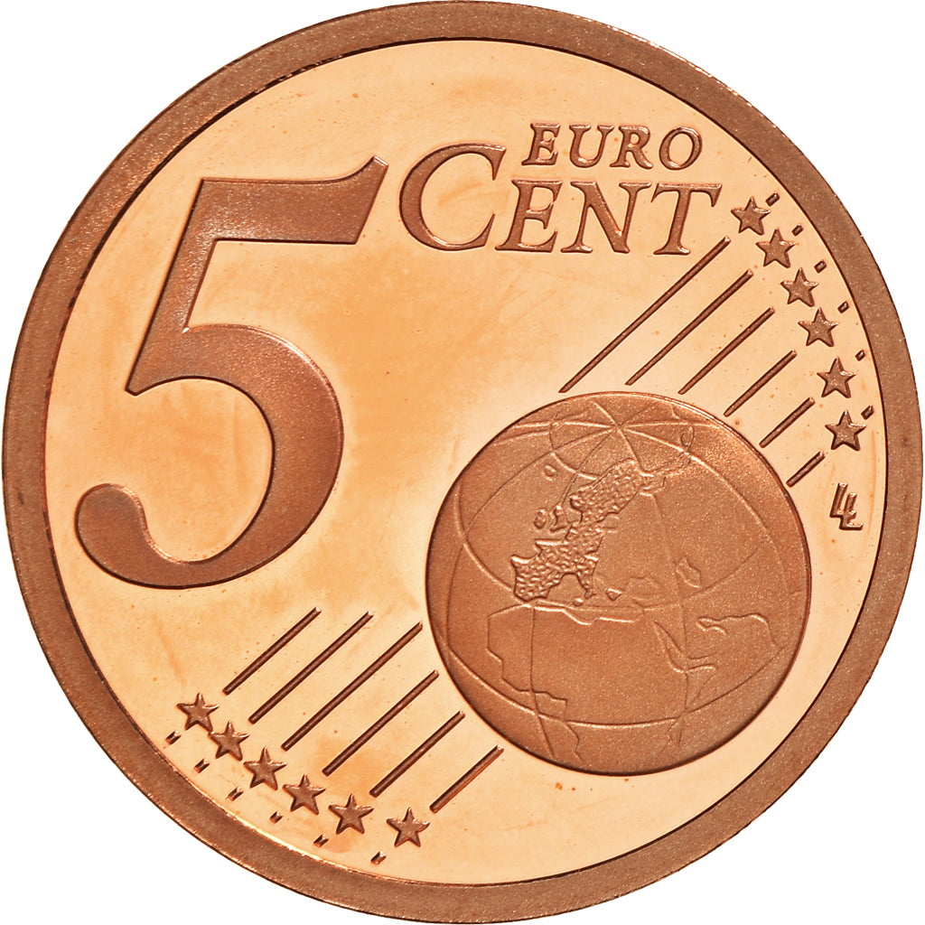 Francja, 5 Euro Cent, 2009, Paris, Proof / BE, MS(65-70), Miedź platerowana