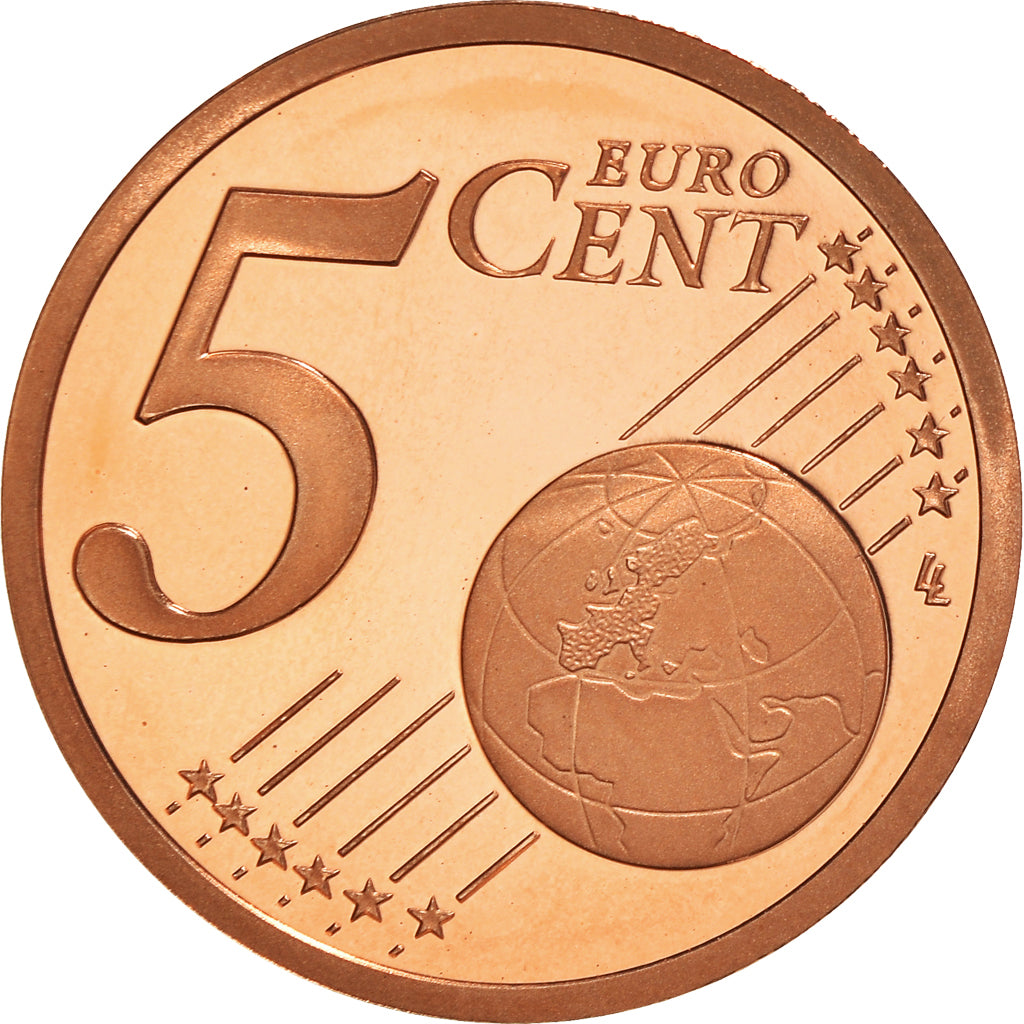 Francja, 5 Euro Cent, 2009, Paris, Proof / BE, MS(65-70), Miedź platerowana