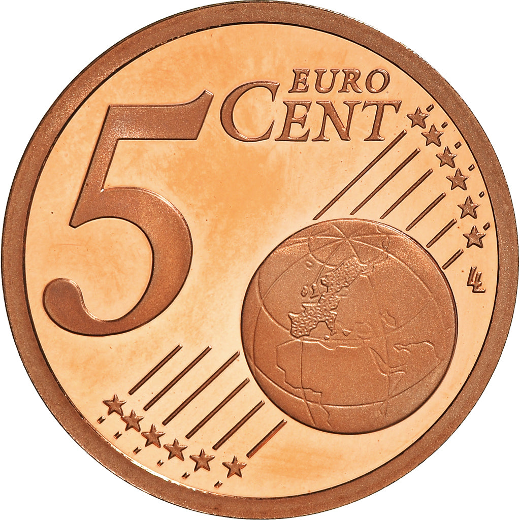 Francja, 5 Euro Cent, 2009, Paris, Proof / BE, MS(65-70), Miedź platerowana