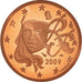 Frankrijk, 5 Euro Cent, 2009, Proof / BE, FDC, Copper Plated Steel, Gadoury:3