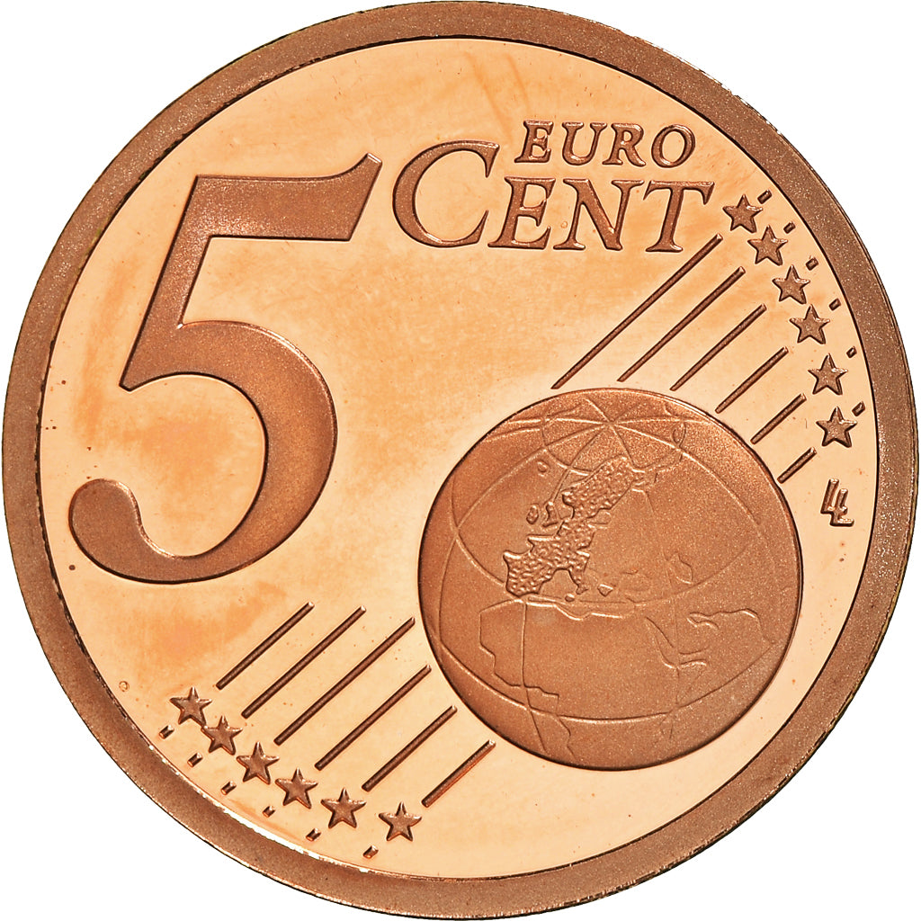 Francia, 5 Euro Cent, 2009, Paris, BE, FDC, Cobre chapado en acero, Gadoury:3