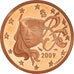 Francja, 5 Euro Cent, 2009, Paris, BE, MS(65-70), Miedź platerowana stalą