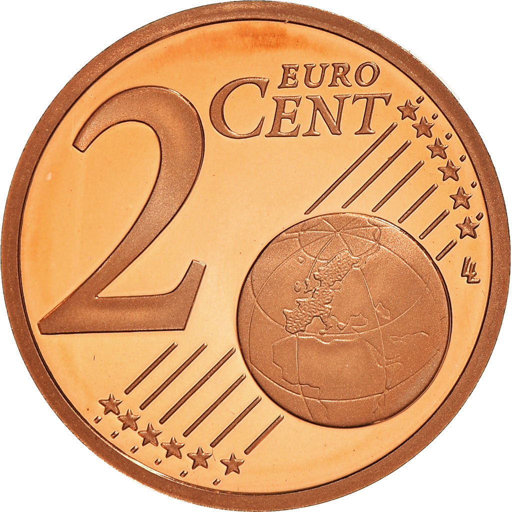 Francja, 2 Euro Cent, 2009, Paris, Proof / BE, MS(65-70), Miedź platerowana
