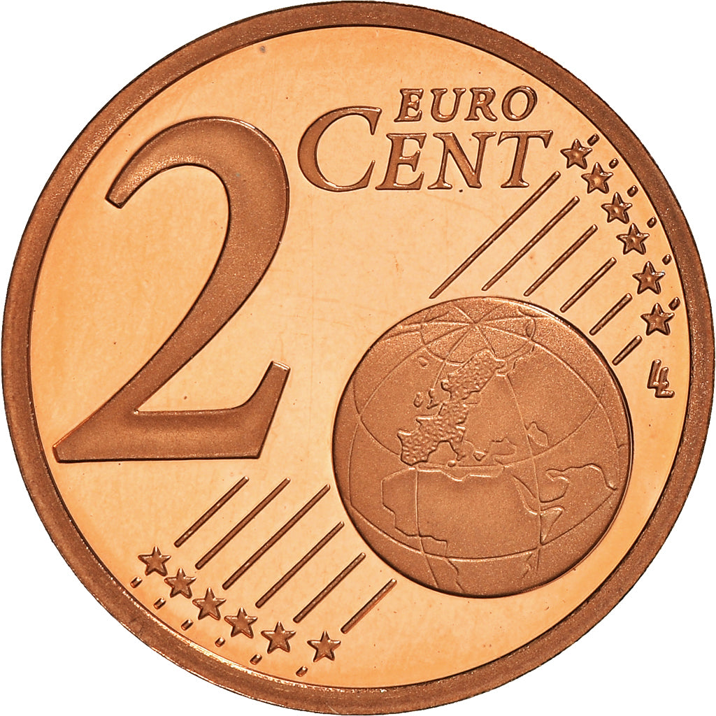 Francja, 2 Euro Cent, 2009, Paris, Proof / BE, MS(65-70), Miedź platerowana