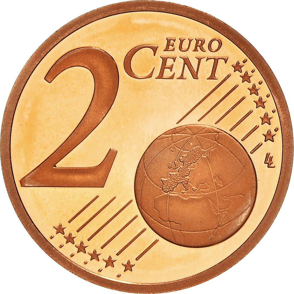 Francja, 2 Euro Cent, 2010, Paris, BE, MS(65-70), Miedź platerowana stalą