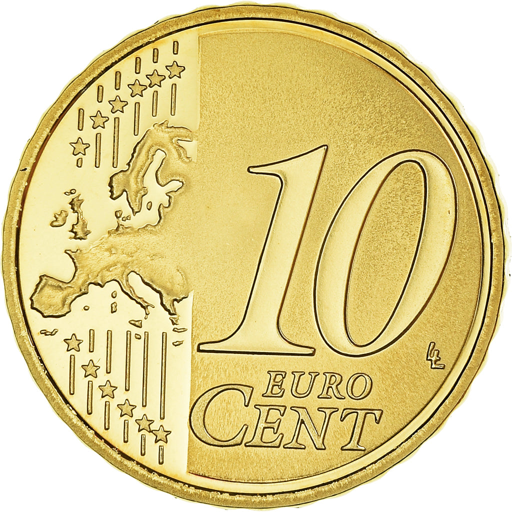 Francja, 10 Euro Cent, 2007, Paris, BE, MS(65-70), Mosiądz, KM:1410