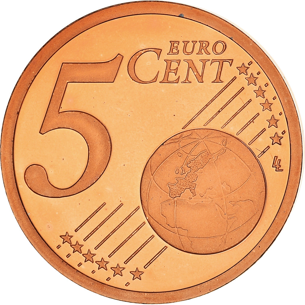 Francja, 5 Euro Cent, 2007, Paris, BE, MS(65-70), Miedź platerowana stalą