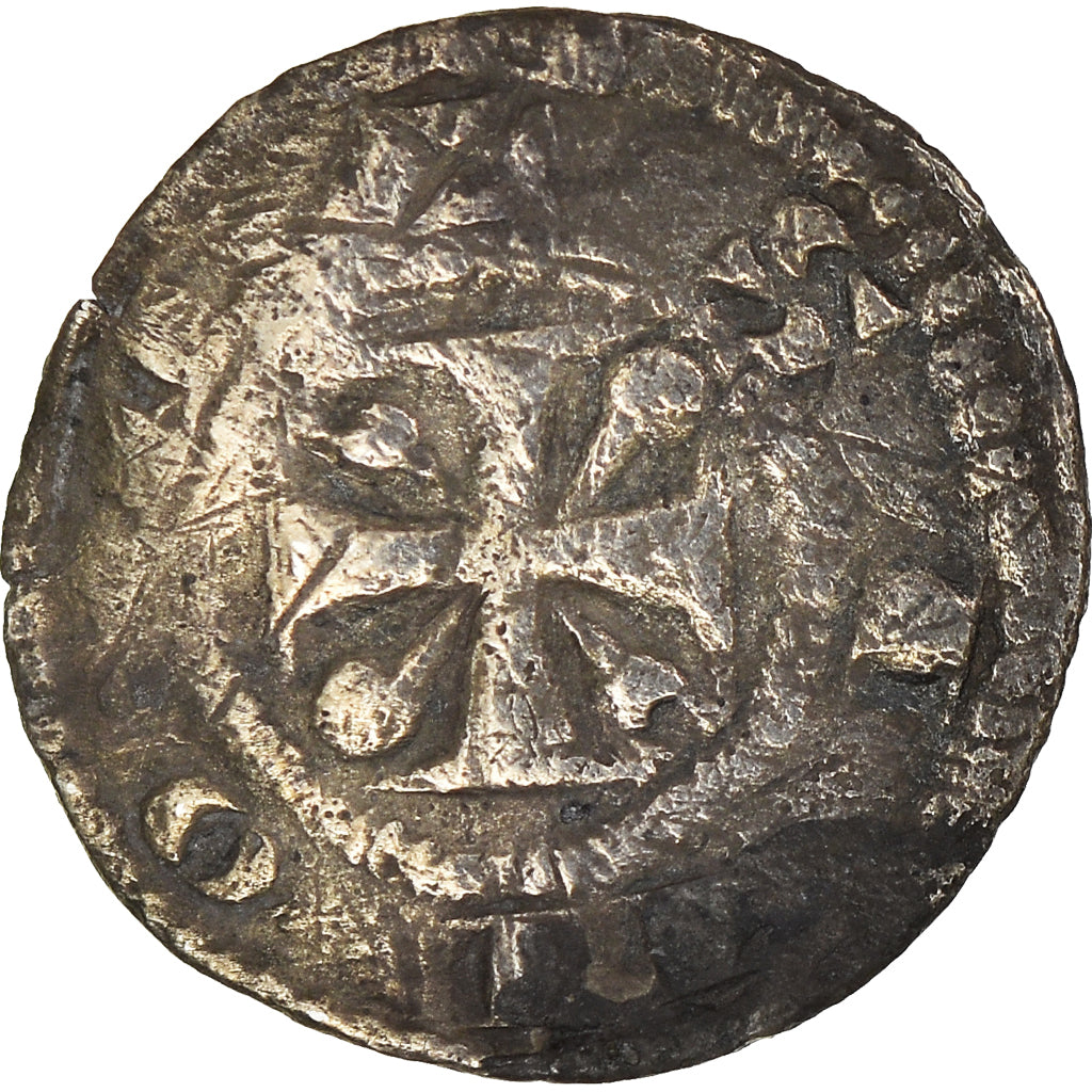 Monnaie, France, Artois, Au Nom de Simon, Denier, Arras, TB+, Argent