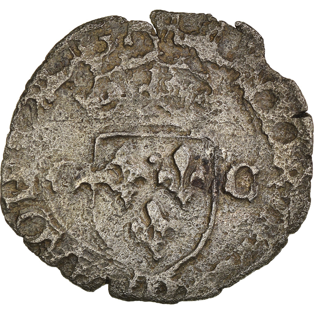 Moneta, Francja, Henri IV, Douzain, 1593, Lyon, VF(20-25), Bilon, Sombart:4412
