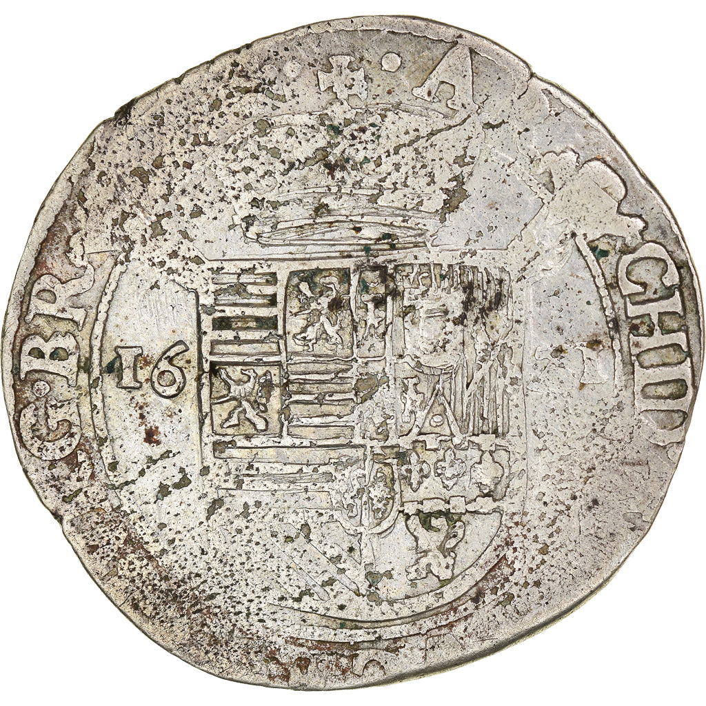 Coin, Spanish Netherlands, Flanders, Albert & Isabella, Escalin, 1621, Bruges