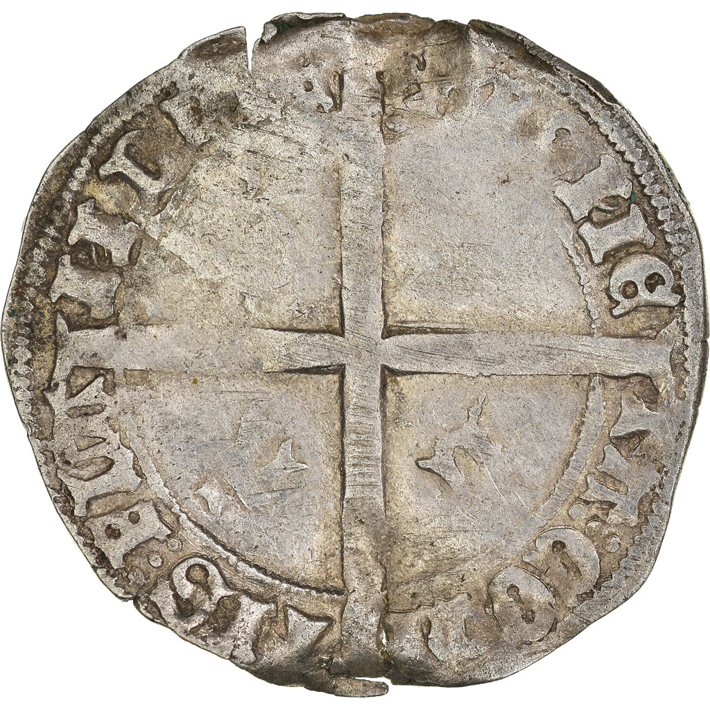 Francja, Flanders, Jean sans Peur, Double Gros, Cromsteert, Srebro, VF(30-35)