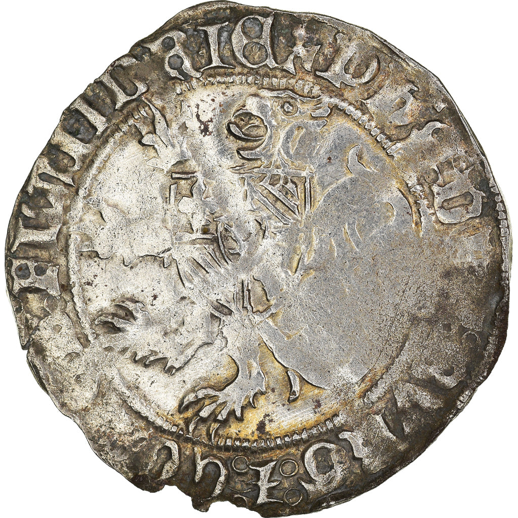 Coin, France, Flanders, Philippe le Bon, Double Gros, VF(30-35), Silver