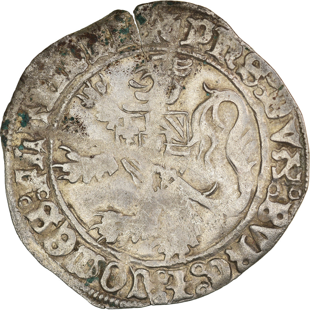 Coin, France, Flanders, Philippe le Bon, Double Gros, VF(30-35), Silver