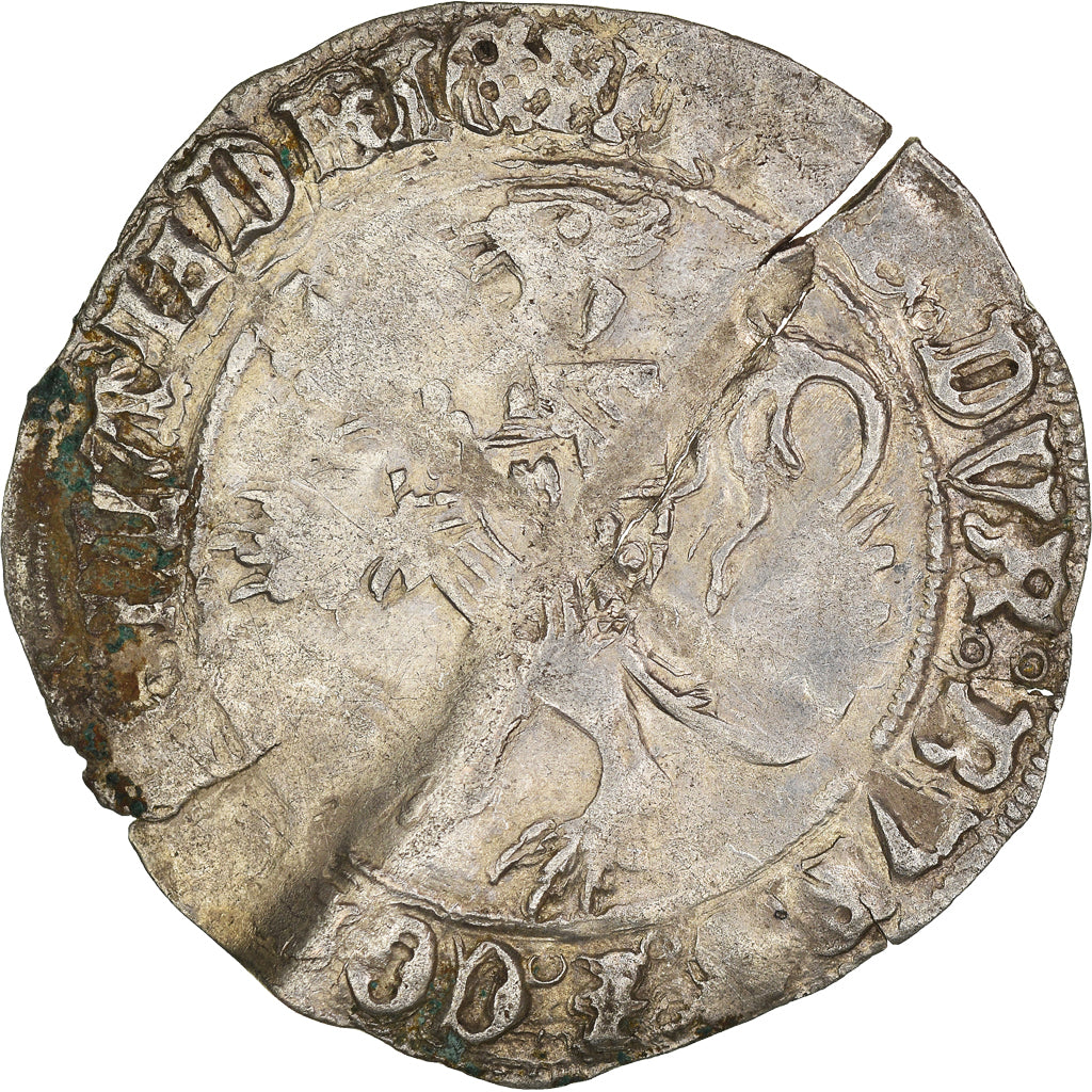 Coin, France, Flanders, Philippe le Bon, Double Gros, VF(20-25), Silver
