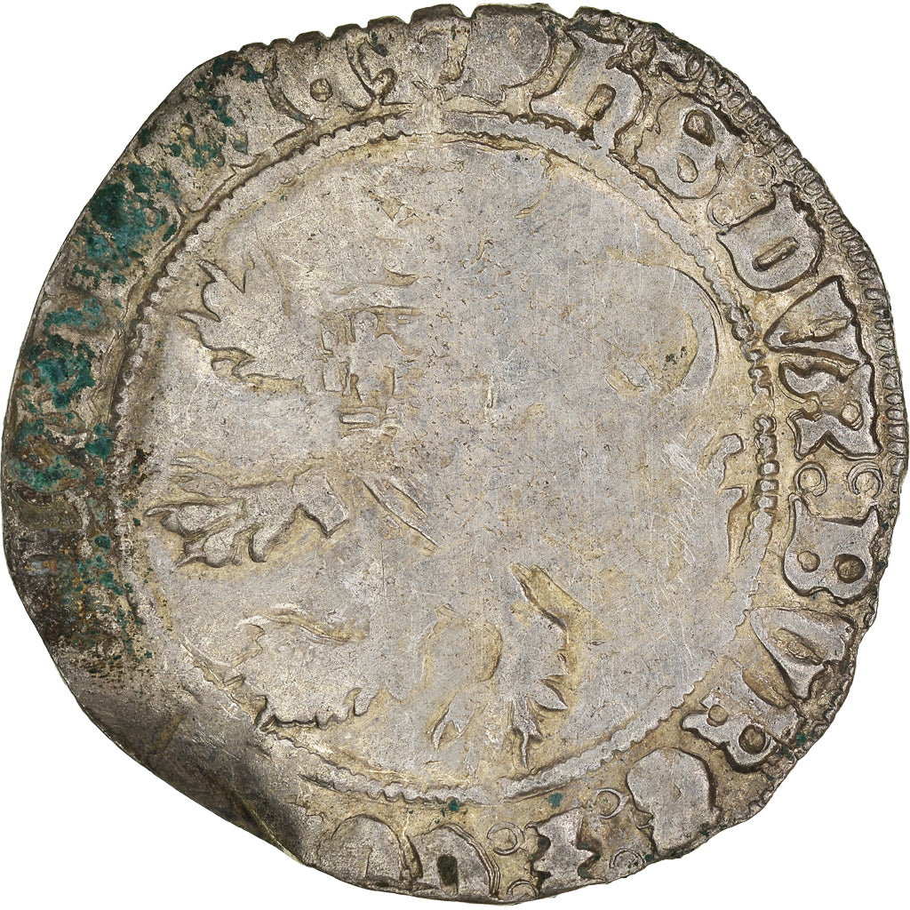 Coin, France, Flanders, Philippe le Bon, Double Gros, VF(20-25), Silver