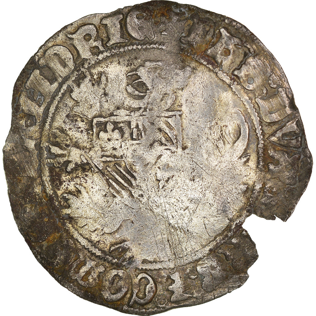 Coin, France, Flanders, Philippe le Bon, Double Gros, VF(20-25), Silver