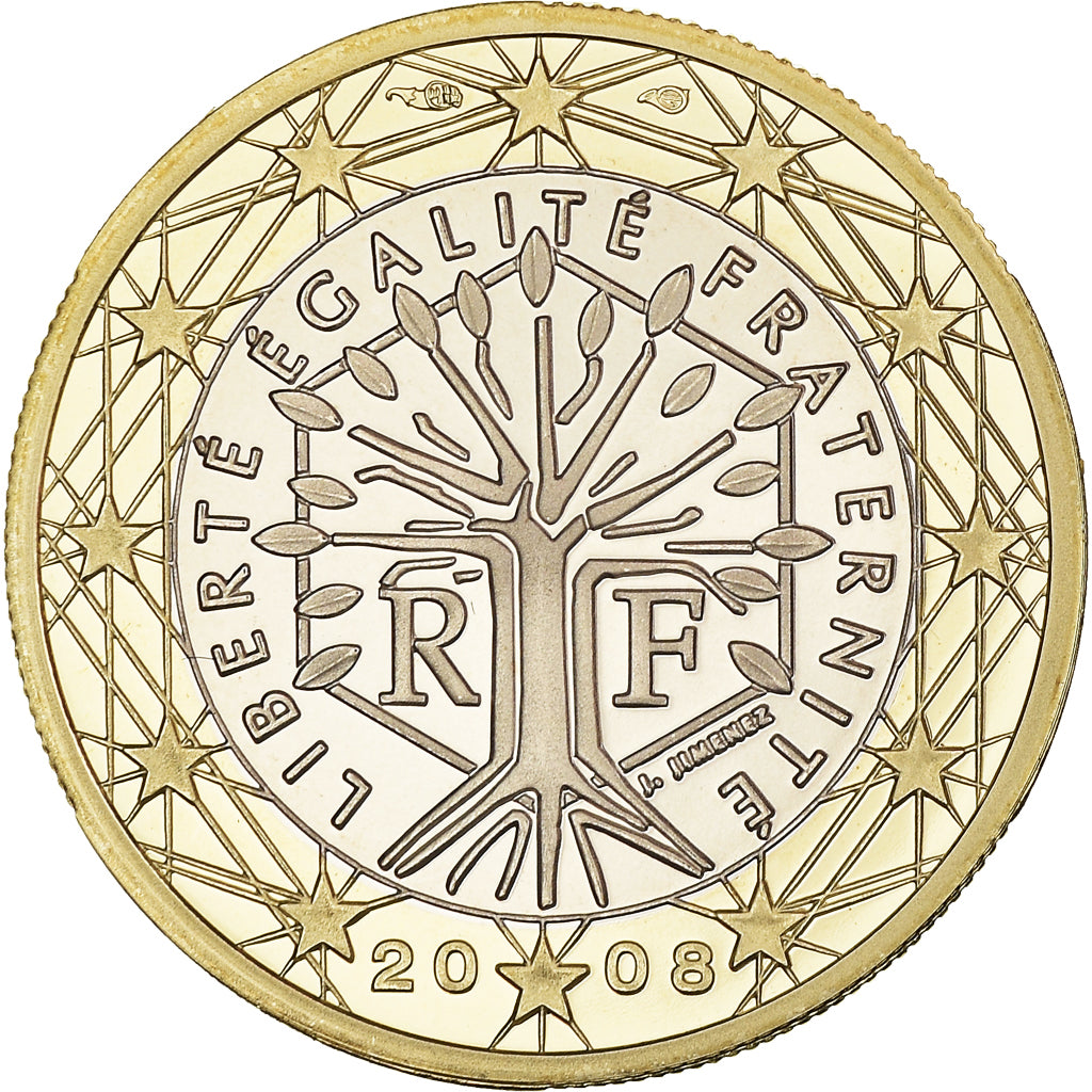 France, Euro, 2008, Paris, BE, MS(65-70), Bi-Metallic, KM:1413