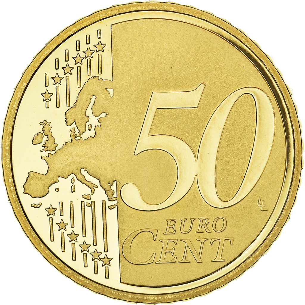 Francja, 50 Euro Cent, 2008, Paris, Proof / BE, MS(65-70), Mosiądz, KM:1412