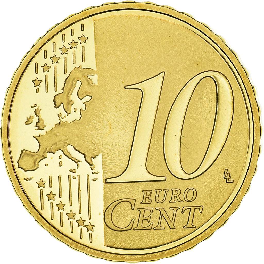France, 10 Euro Cent, 2008, Paris, BE, FDC, Laiton, KM:1410