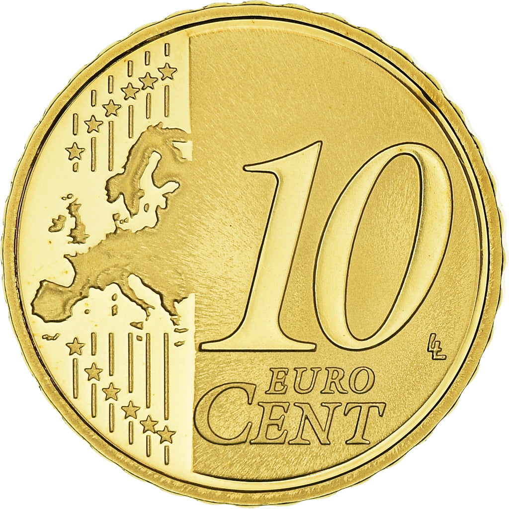 France, 10 Euro Cent, 2008, Paris, BE, FDC, Laiton, KM:1410