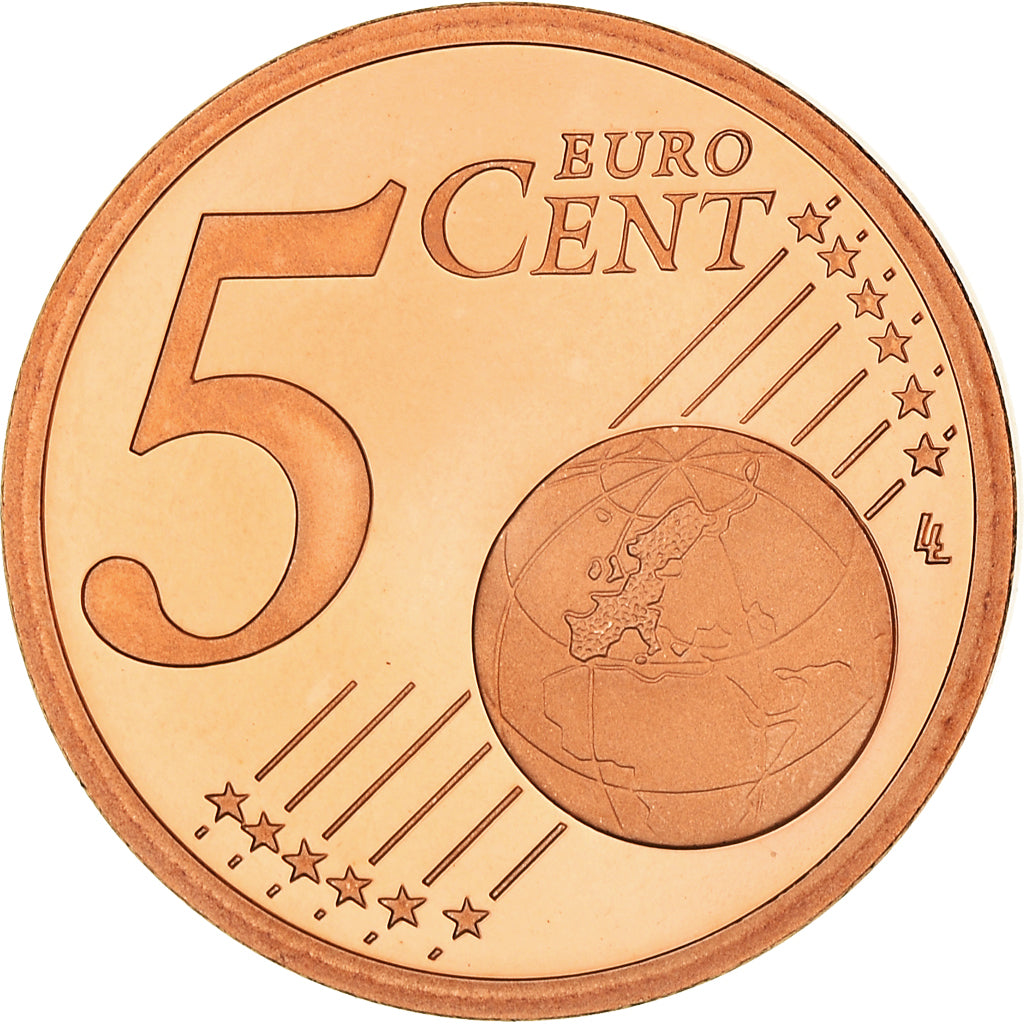 Frankrijk, 5 Euro Cent, 2008, Paris, BE, FDC, Copper Plated Steel, KM:1284