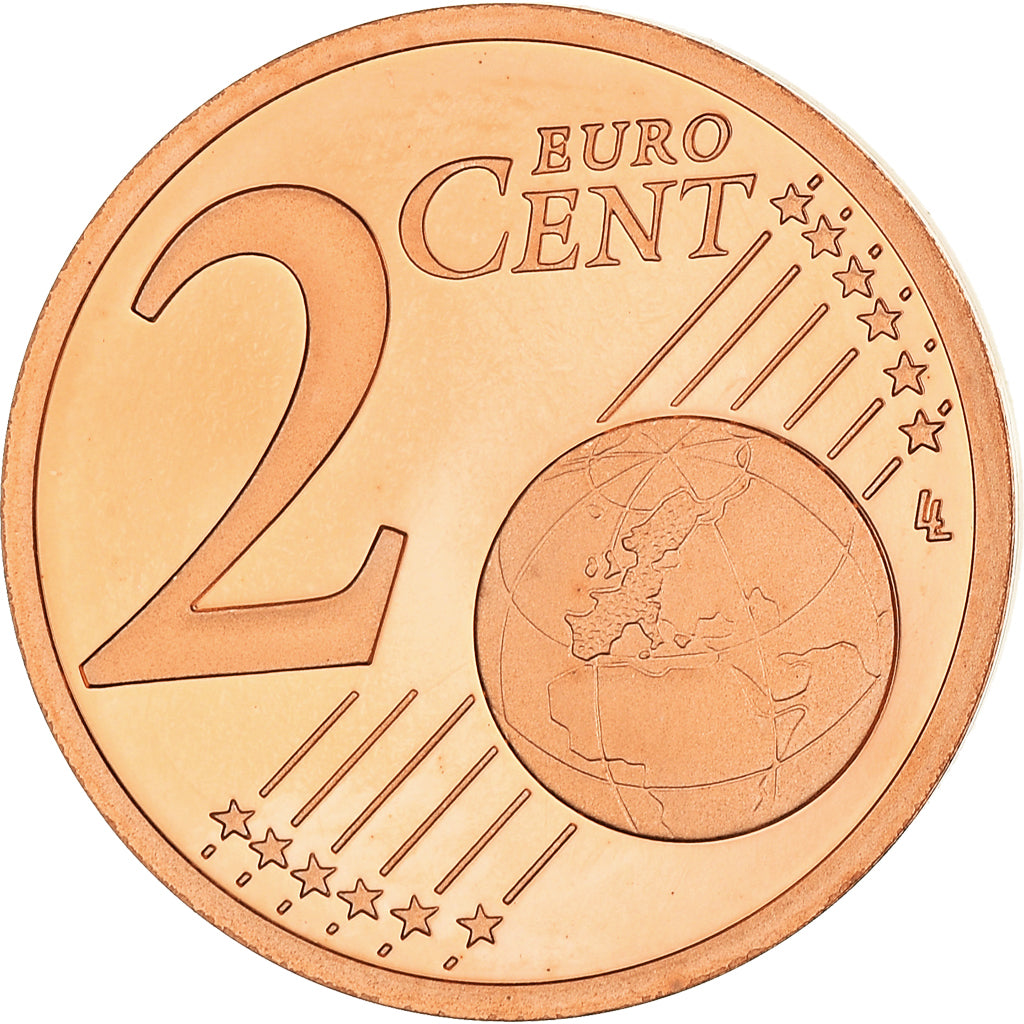 França, 2 Euro Cent, 2008, Paris, BE, MS(65-70), Aço Cromado a Cobre, KM:1283