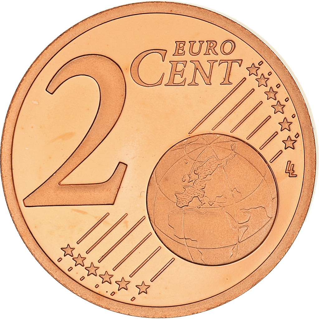Francia, 2 Euro Cent, 2008, Paris, Proof / BE, FDC, Cobre chapado en acero