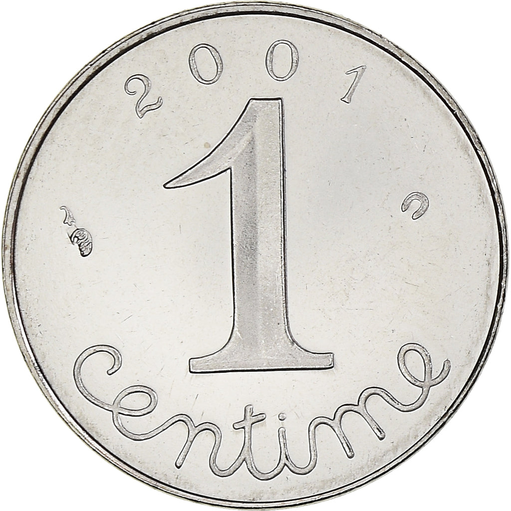 Monnaie, France, Épi, Centime, 2001, Paris, Proof / BE, FDC, Acier inoxydable