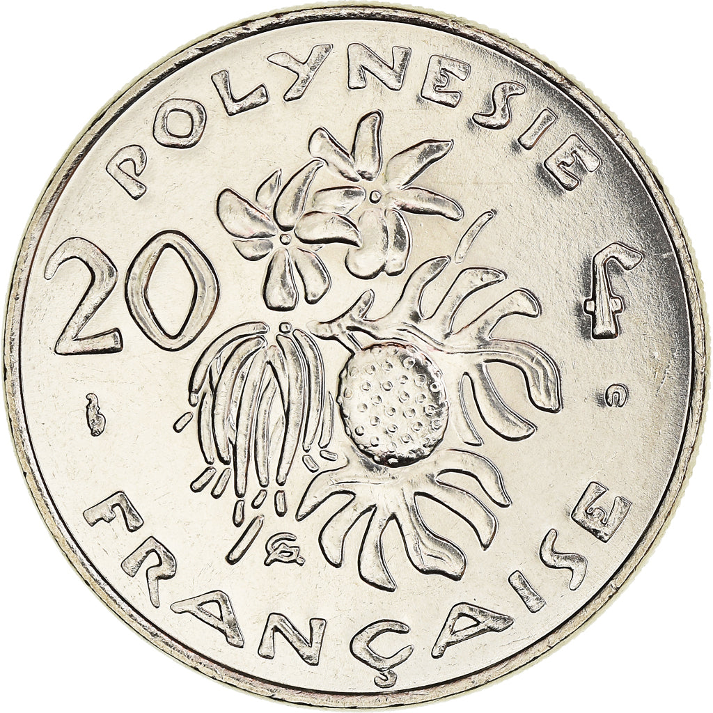 Coin, French Polynesia, 20 Francs, 2001, Paris, MS(65-70), Nickel, KM:9