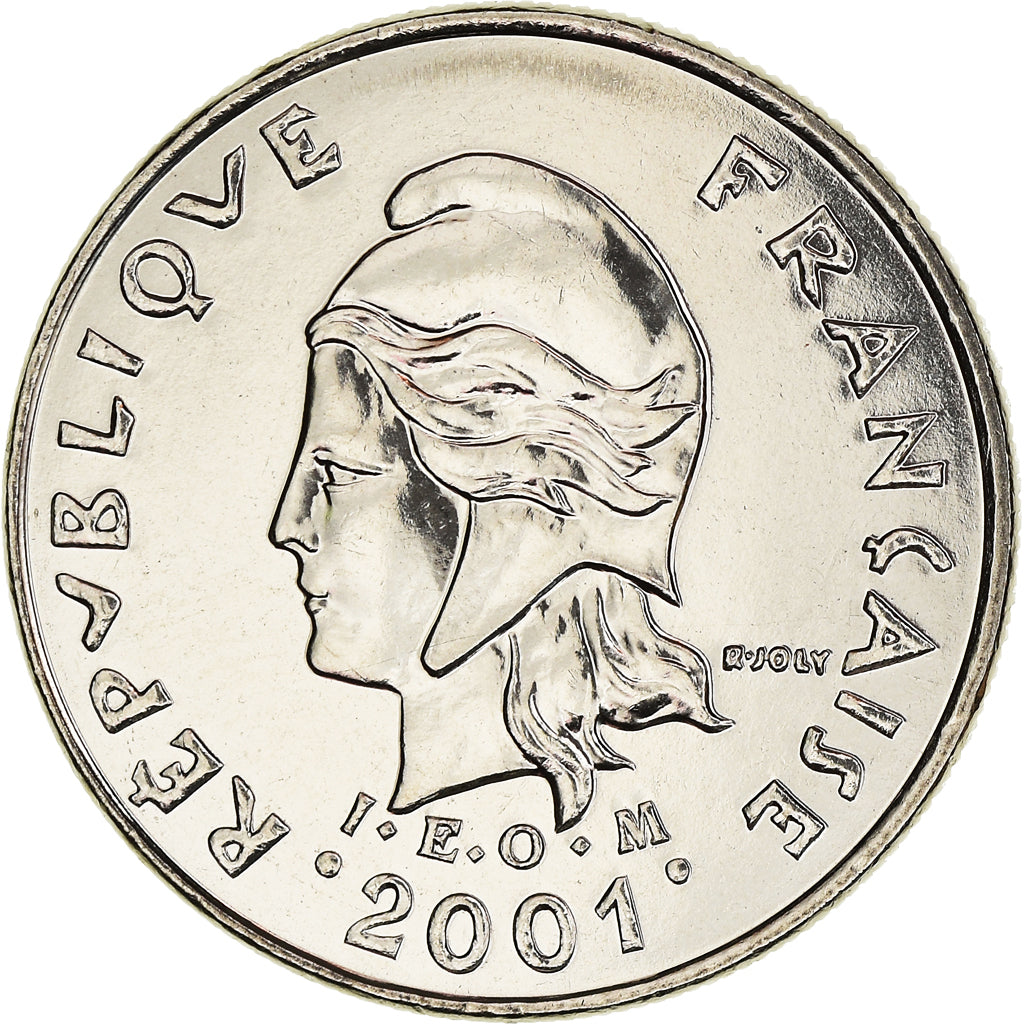 Coin, French Polynesia, 10 Francs, 2001, Paris, FDC, MS(65-70), Nickel, KM:8