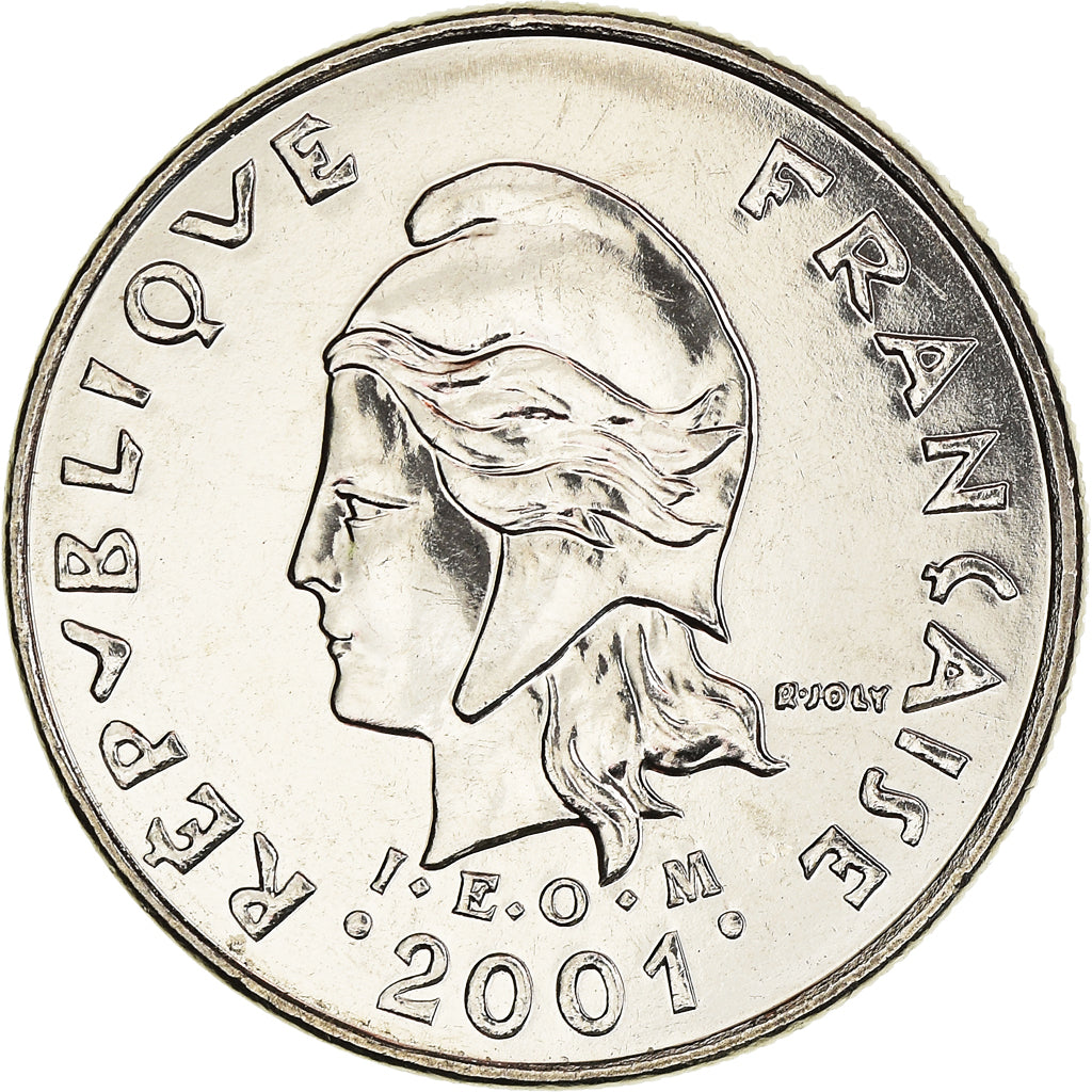 Coin, French Polynesia, 10 Francs, 2001, Paris, MS(65-70), Nickel, KM:8