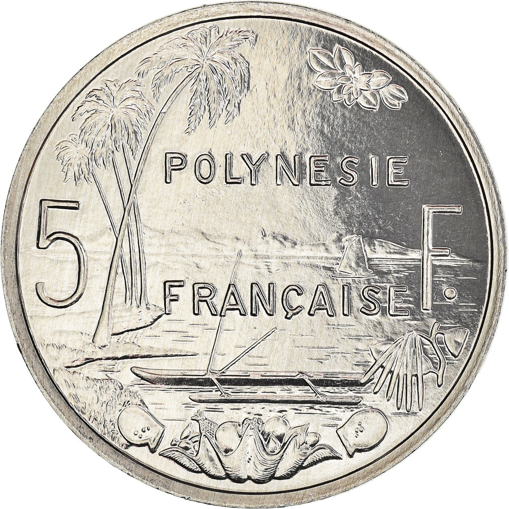 Coin, French Polynesia, 5 Francs, 2001, Paris, FDC, MS(65-70), Aluminum, KM:12