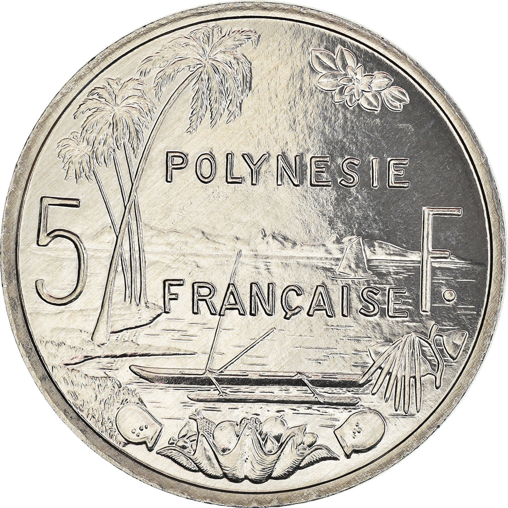 Coin, French Polynesia, 5 Francs, 2001, Paris, FDC, MS(65-70), Aluminum, KM:12