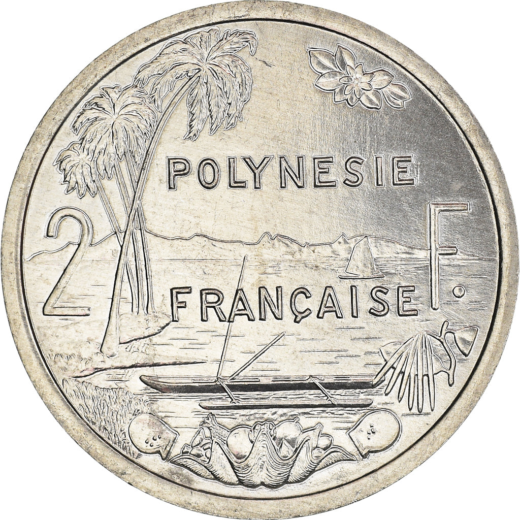 Coin, French Polynesia, 2 Francs, 2001, Paris, FDC, MS(65-70), Aluminum, KM:10