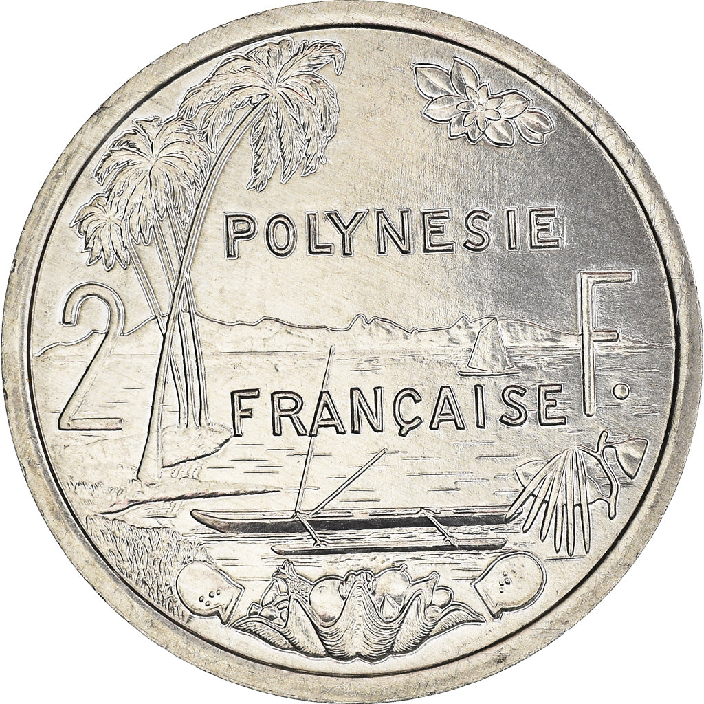 Coin, French Polynesia, 2 Francs, 2001, Paris, MS(65-70), Aluminum, KM:10