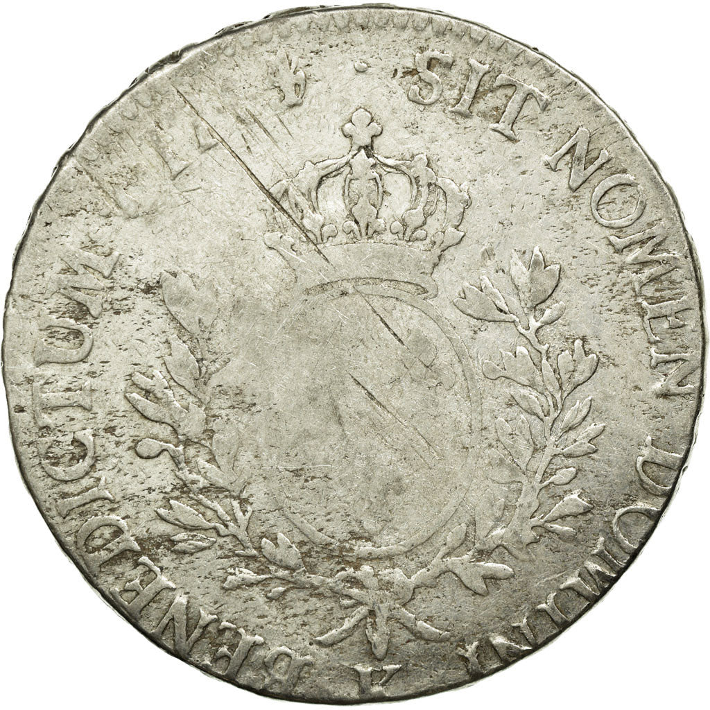 Monnaie, France, Louis XV, Écu au bandeau, Ecu, 1744, Bordeaux, B, Argent