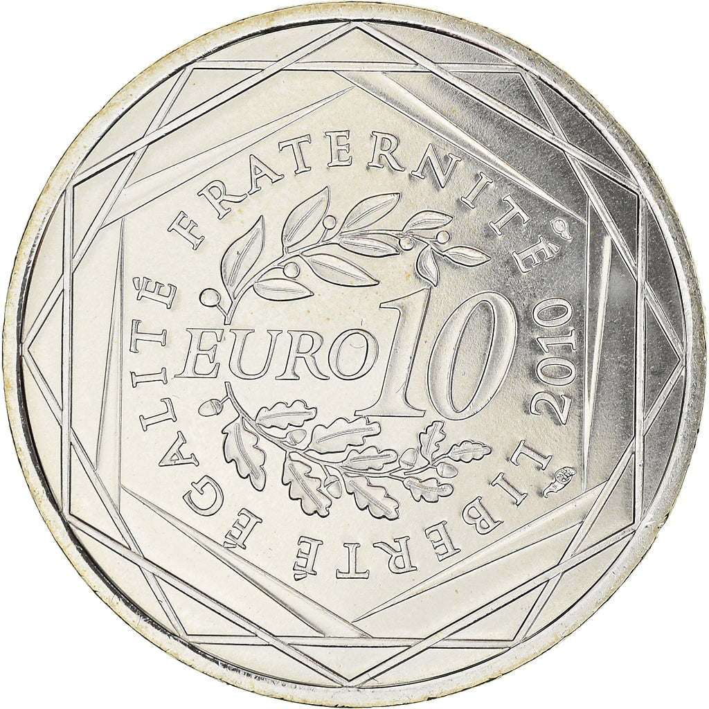 France, 10 Euro, Nord-Pas-de-Calais, 2010, Paris, FDC, MS(65-70), Silver