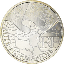 França, 10 Euro, Haute Normandie, Euros des régions, 2010, FDC, MS(65-70)