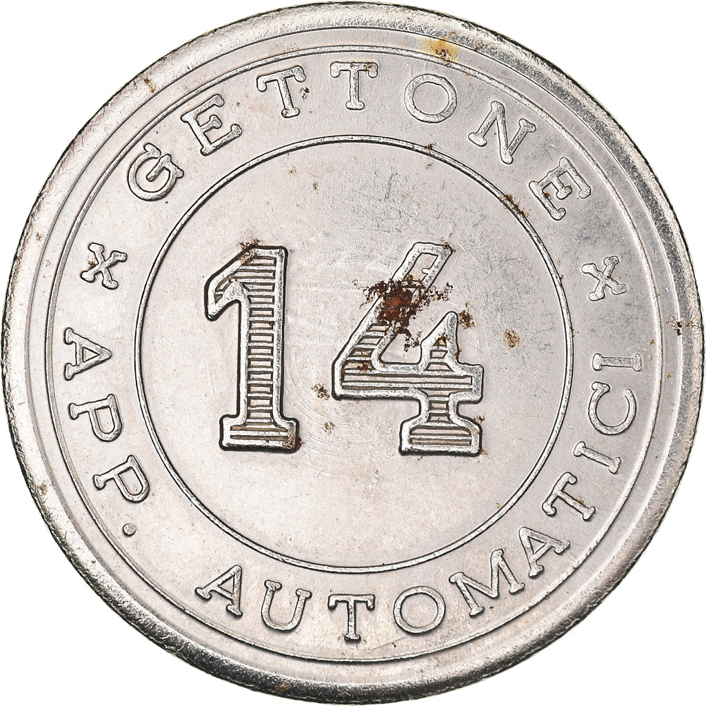 Italie, Jeton, Gettone per Juke Box, SUP, Métal