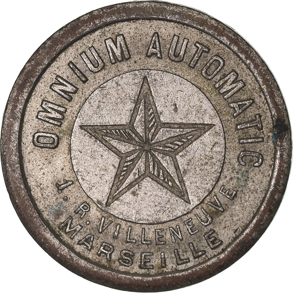 France, Token, Consommation, Omnium Automatic, Marseille, EF(40-45), Métal