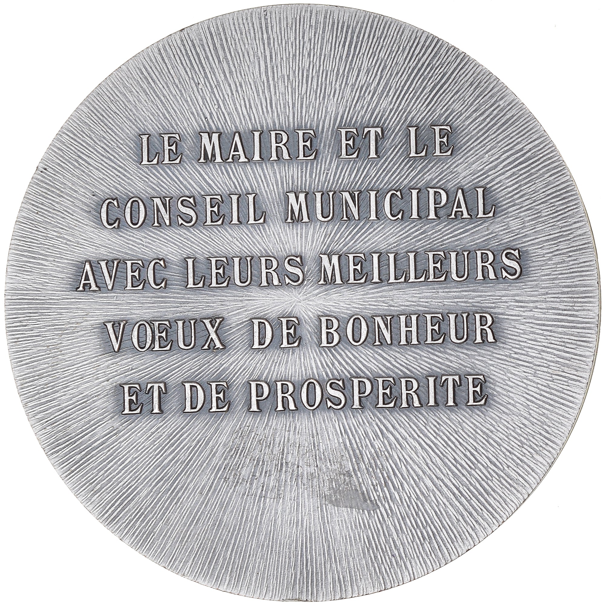 France, Médaille, Voeux du Maire, Couple, Drago, SPL, Bronze argenté